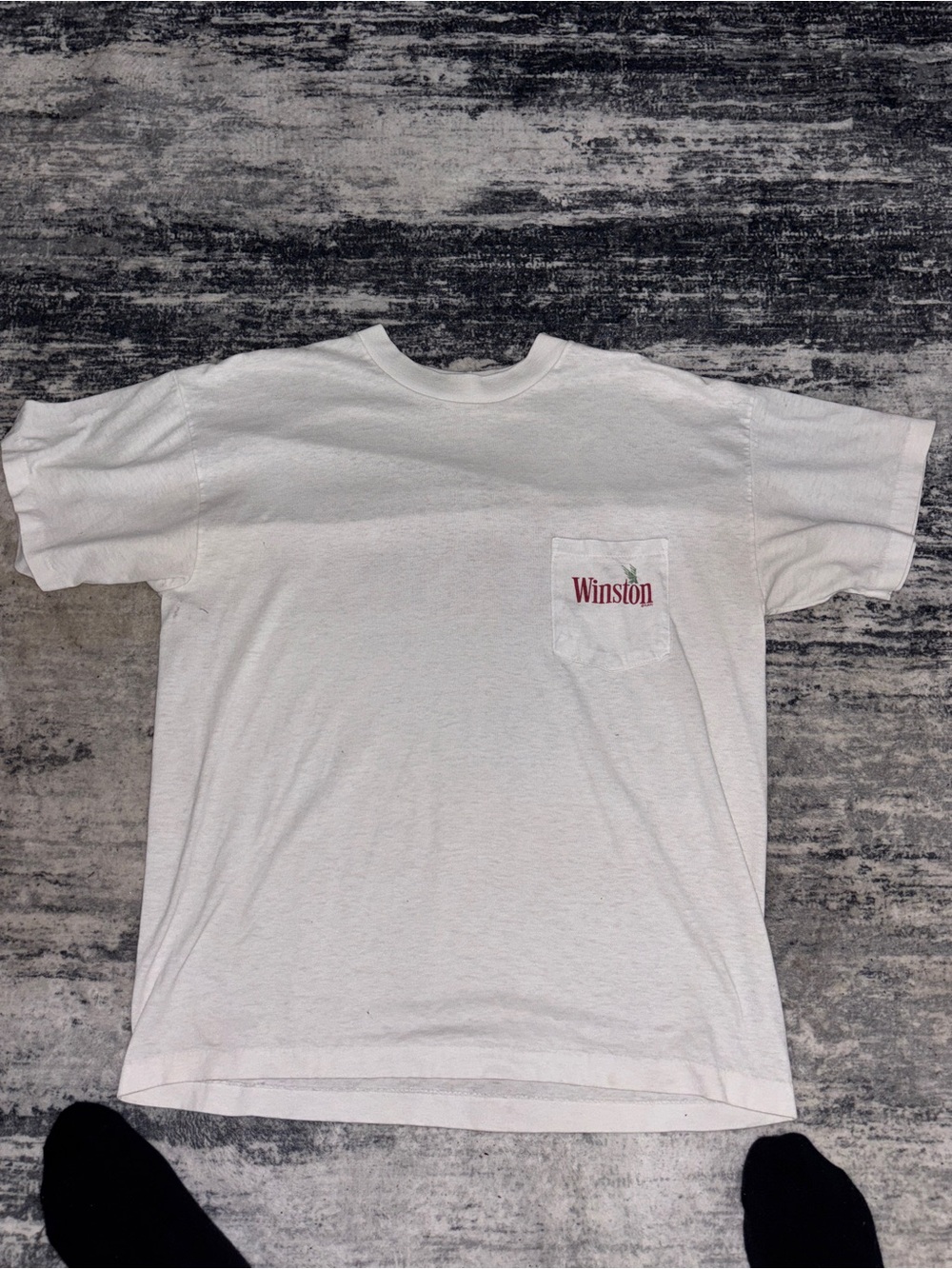 Winston racing White Pocket Tee - Classic Men’s Shirt